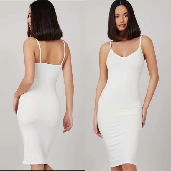 V neck cami strap midi dress heather gray - Picture 6 of 8